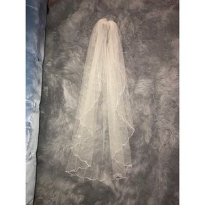 Champagne gold ivory bridal wedding veil with comb